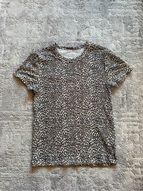 American Eagle Outfitters Leopard Print Short-Sleeve Tee - Brown & Black